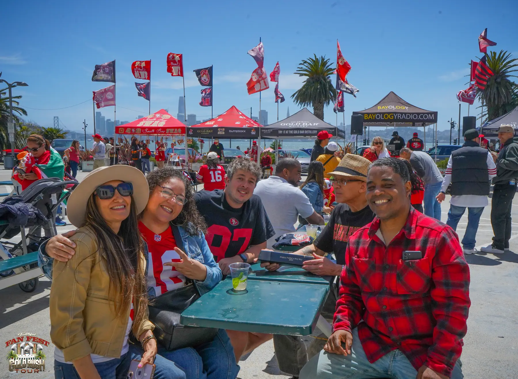 49ers fans at a Gold Bar Whiskey event